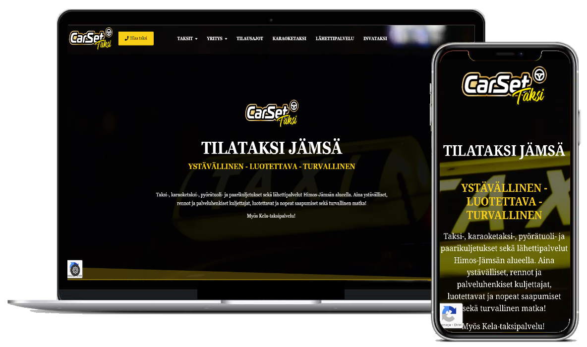 TILATAKSI JÄMSÄN UUDENKARHEA KOTISIVU TOTEUTETTIIN WORDPRESSIIN ONEPAGERINA