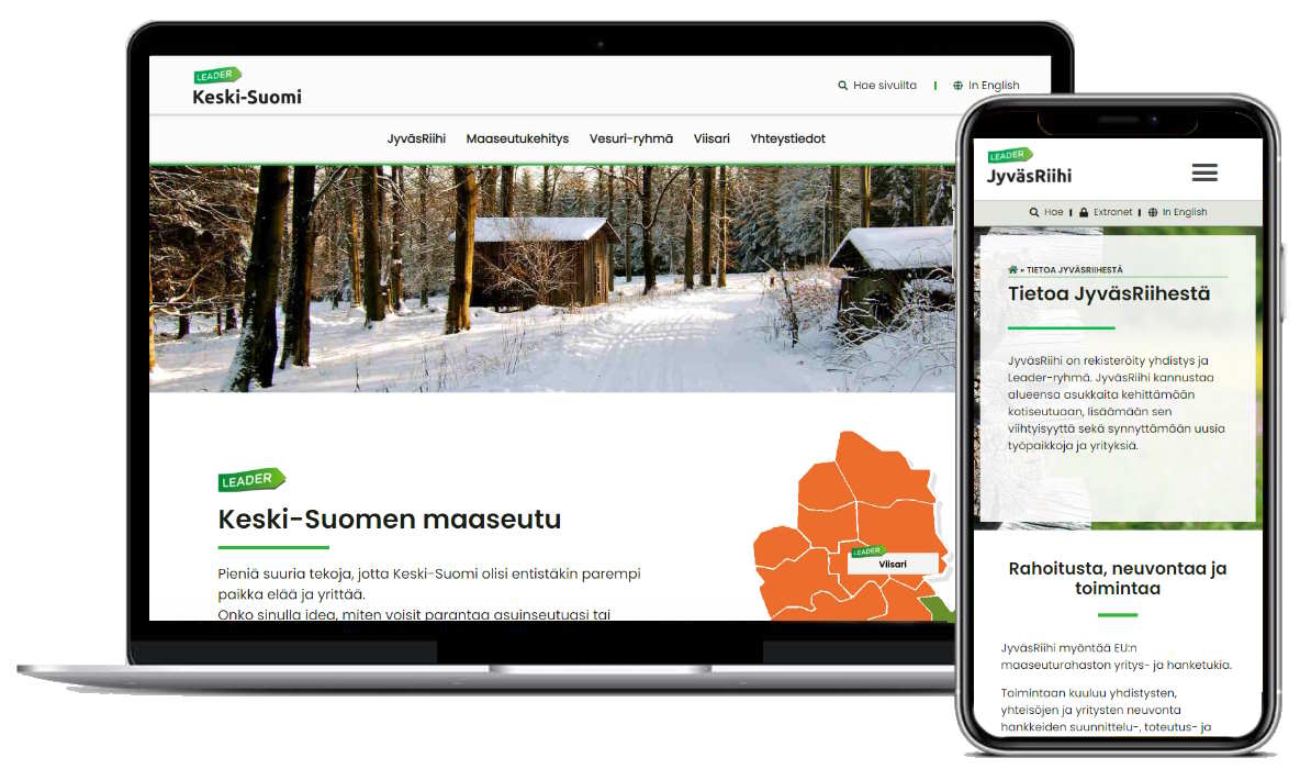 Keskisuomenmaaseutu.fi WordPress ja joustavat sisällöt